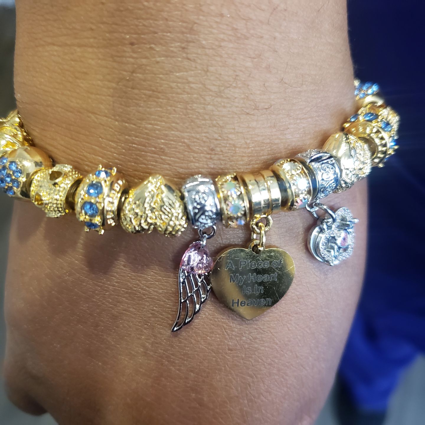 Customer photo review of Piece Of My Heart Bracelet - Gold