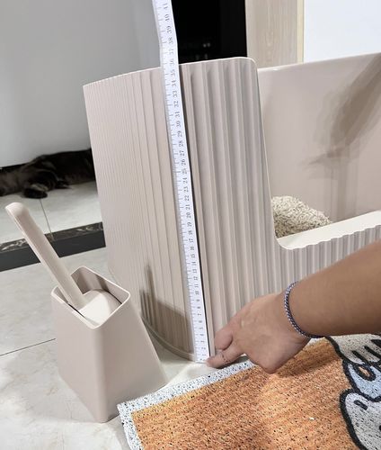 Customer photo review of Michu XXL Coral & BoBa(Pre Order) Deluxe Cat Litter Box - Spacious Design with Scoop Included