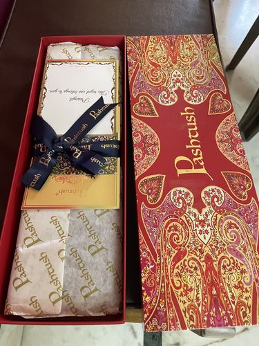 Customer photo review of Pashtush Mens Fine Soft Ethnic Stole Mutli Blue