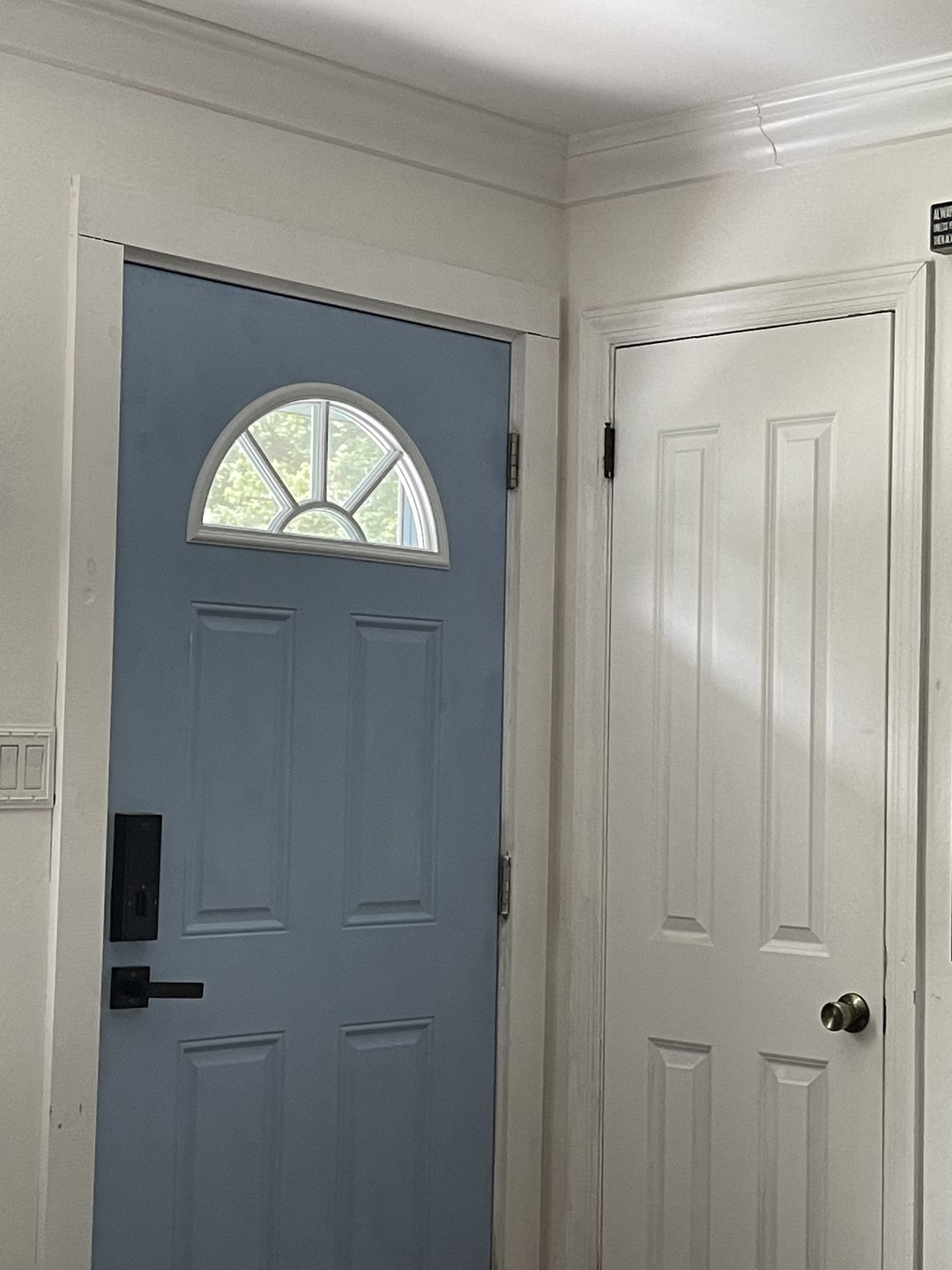 Customer photo review of Clear Sunburst Glass and Frame Kit (Fanlite 24" x 12" Frame Size)