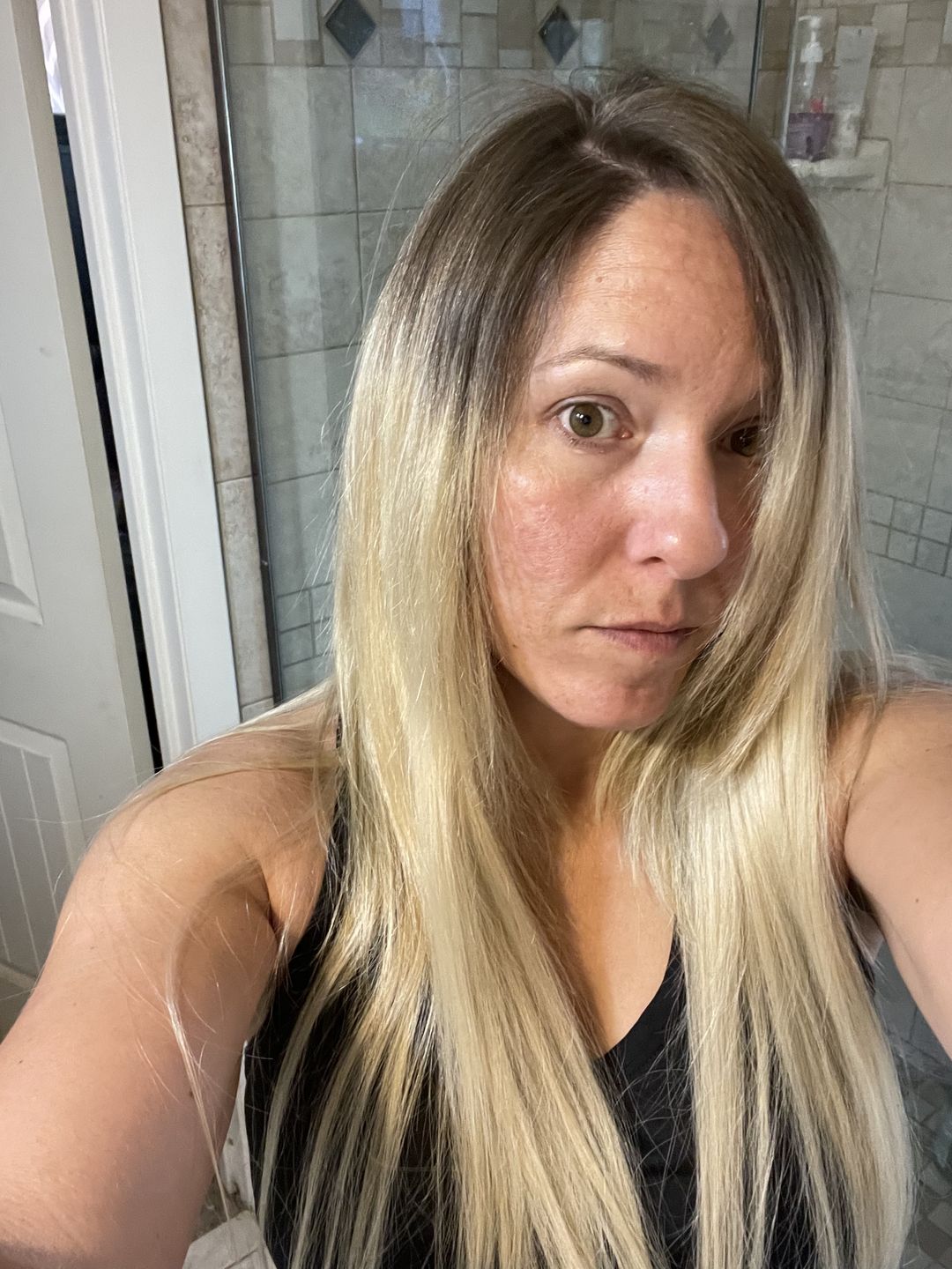 Customer photo review of 20” Blonde #60 Straight DIY Hair Extensions Home Kit