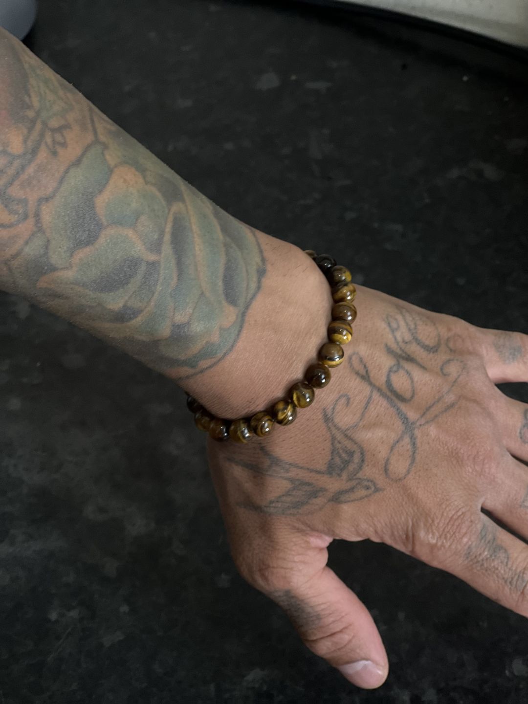 Customer photo review of Tiger's eye - Overcoming fear - Power bead bracelet