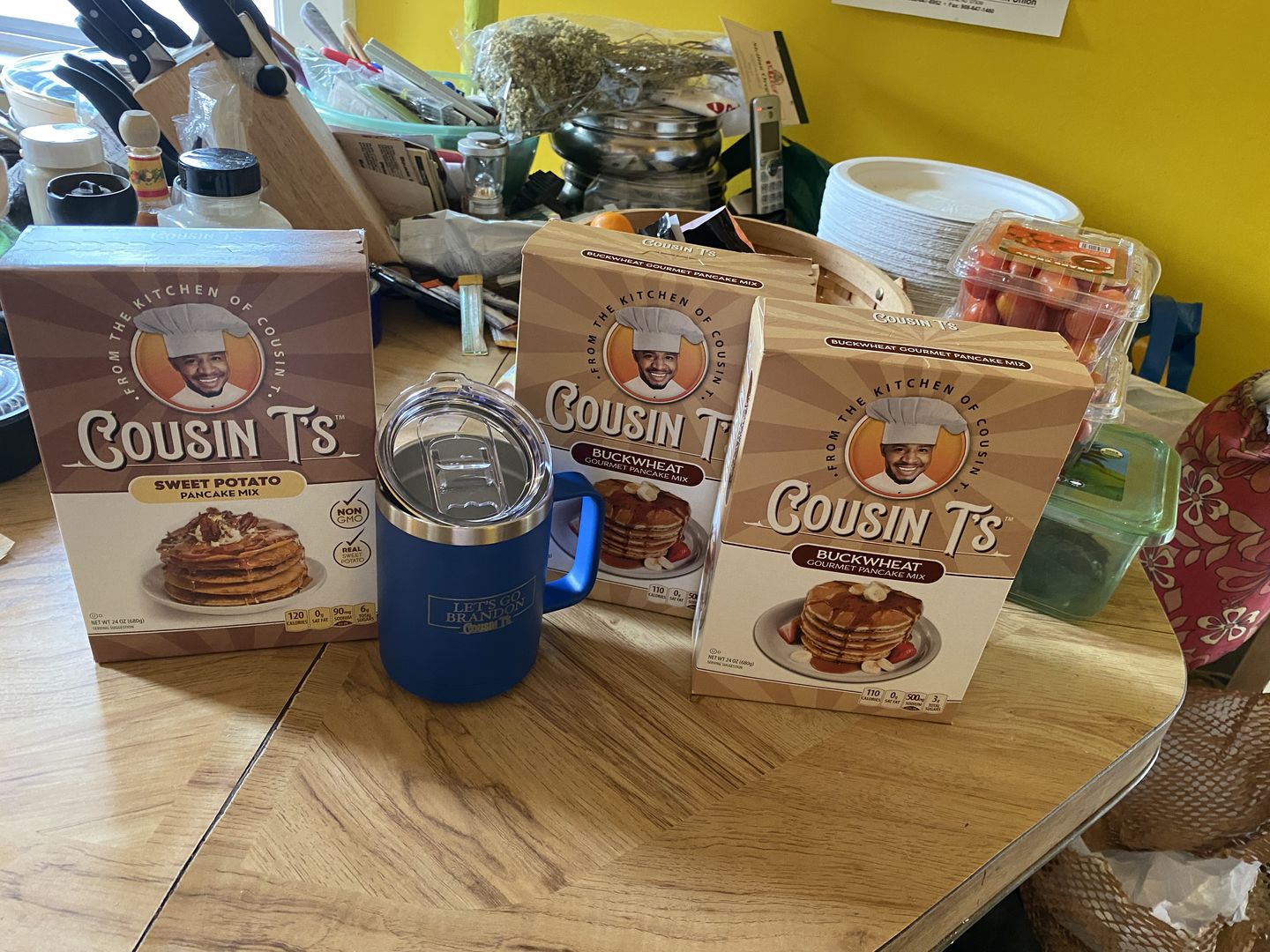 Customer photo review of Cousin T's Buckwheat Gourmet Pancake Mix (2 Pack)