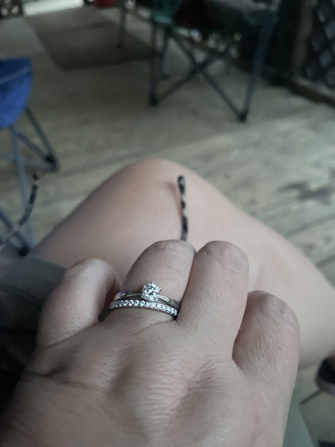 Customer photo review of Classic Solitaire Moissanite Six-Prong Sterling Silver Ring