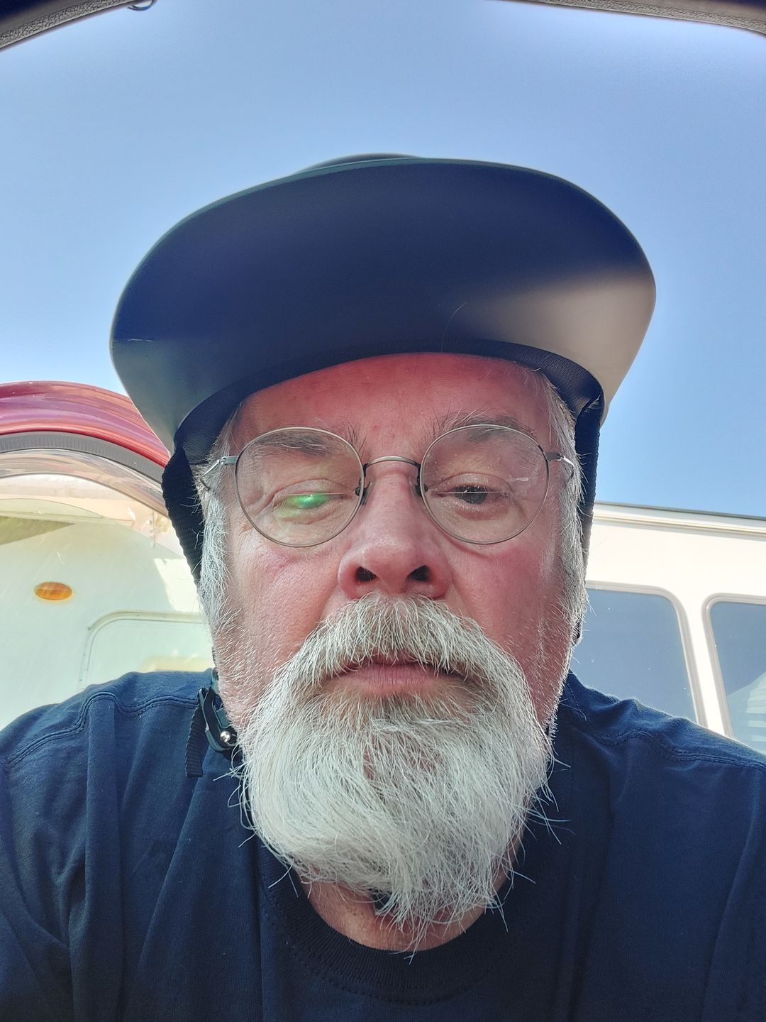 Customer photo review of Baseball Cap DOT Motorcycle Helmet / Matte Black
