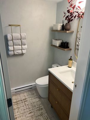 Customer photo review of Cape Breton 30" Mid Century Oak Bathroom Vanity