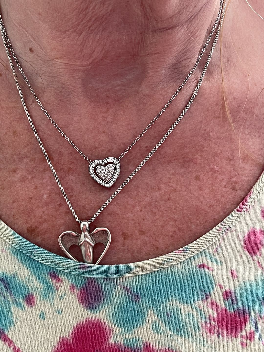 Customer photo review of To My Soulmate 'Love Beyond My Control' 3in1 Necklace -  Sterling Silver Trinity Heart Necklace - ST13
