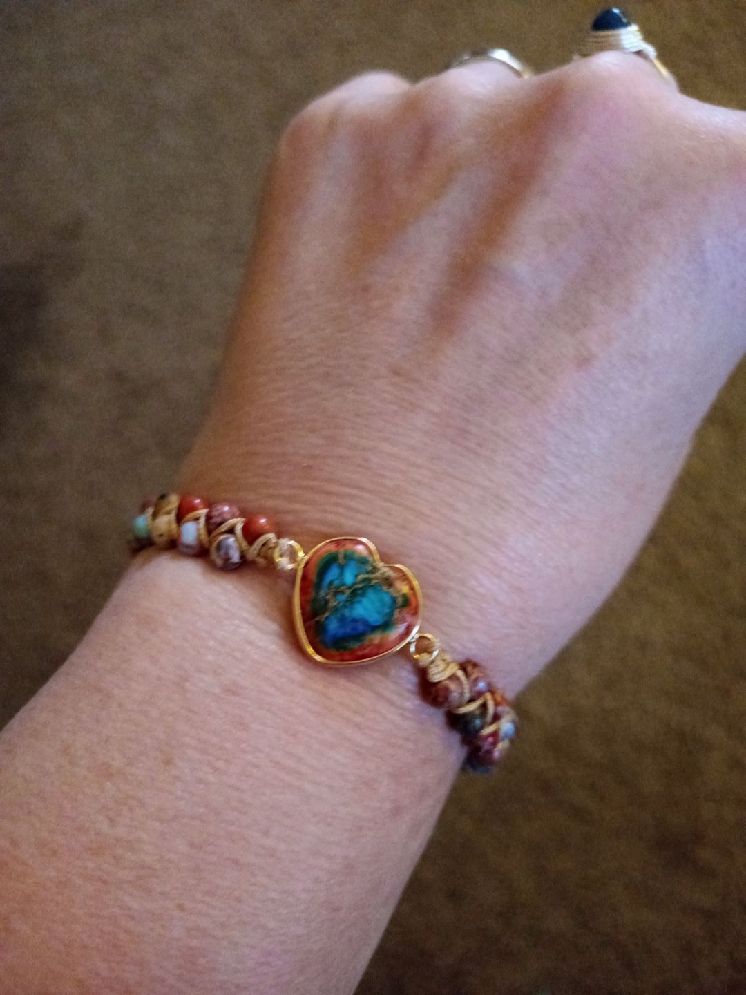 Customer photo review of Passionate Heart Jasper Bracelet