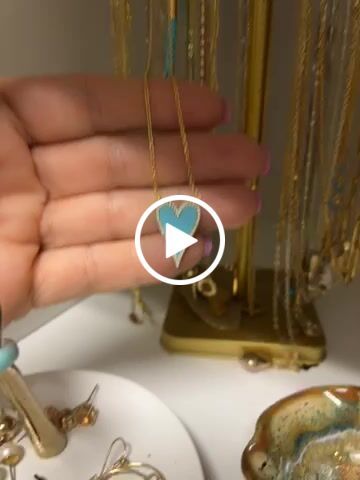 Customer video review of True Blue, Turquoise Heart Chain Necklace