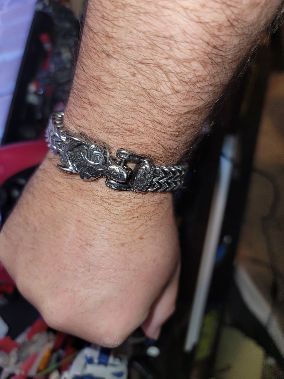 Customer photo review of Fenrir - The Great Wolf - Stainless Steel Bracelet