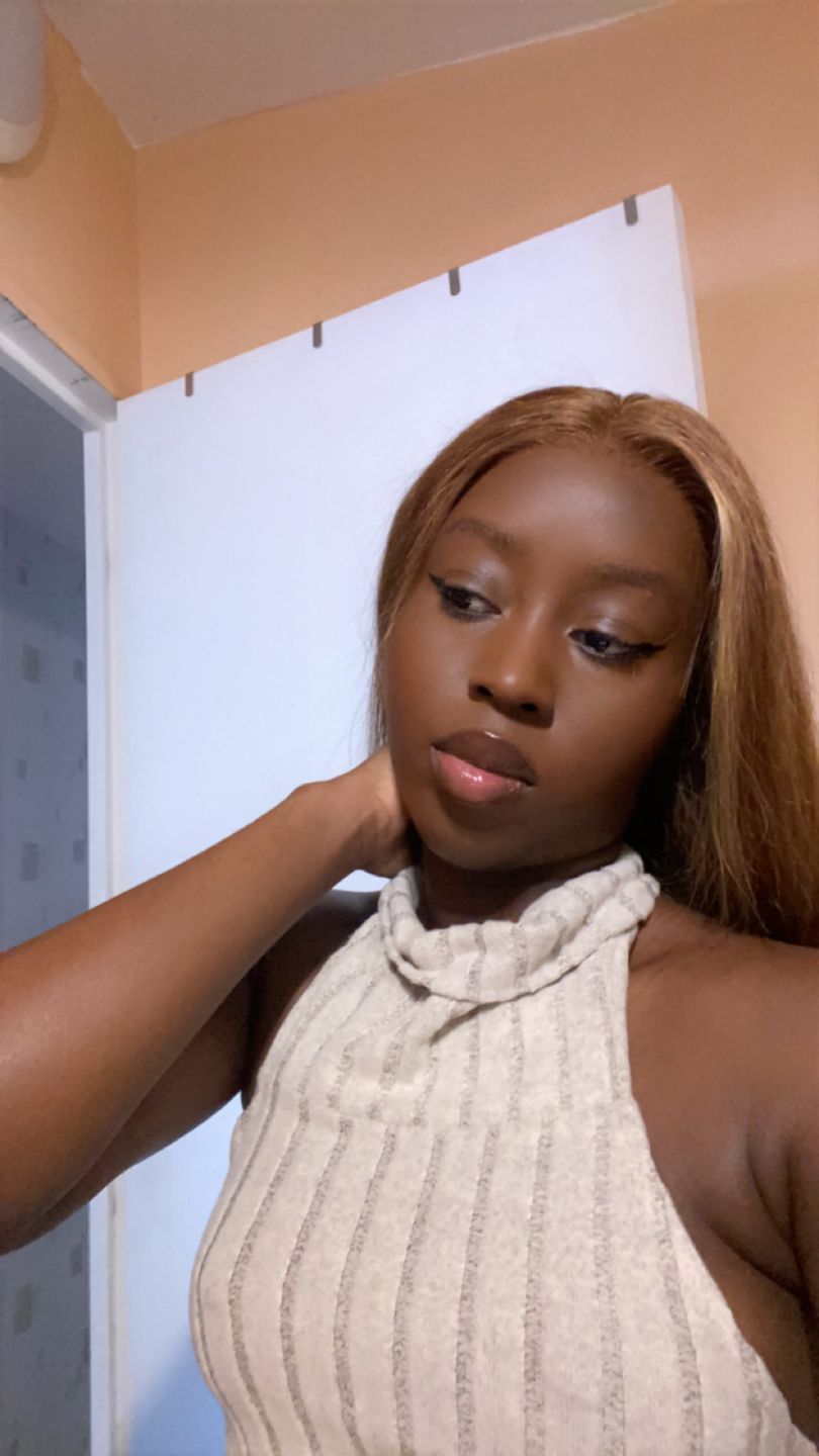 Customer photo review of MORE FACE 30inch Straight Highlight Wig 6x4 Pre-Cut HD Wear Go Glueless Wig Beginner Friendly