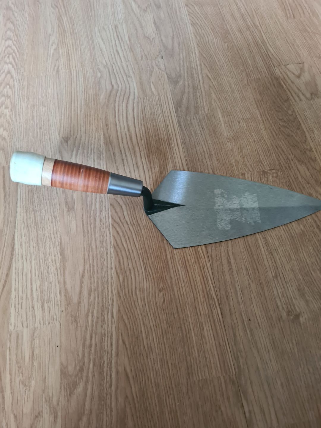 Customer photo review of Bon Tool Philadelphia Brick Trowel Leather Handle