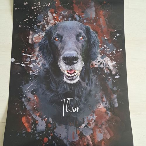 Customer photo review of Aquarell Pawtrait