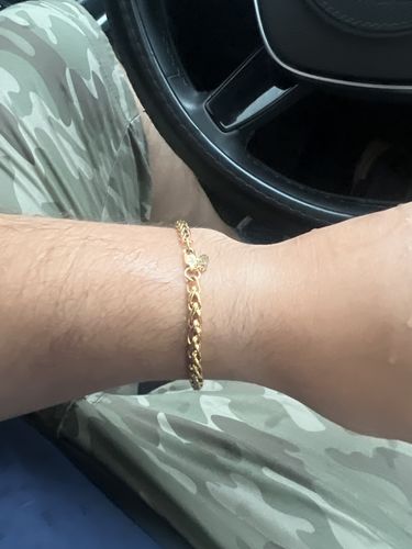 Customer photo review of Gold Wheat Bracelet (5mm)