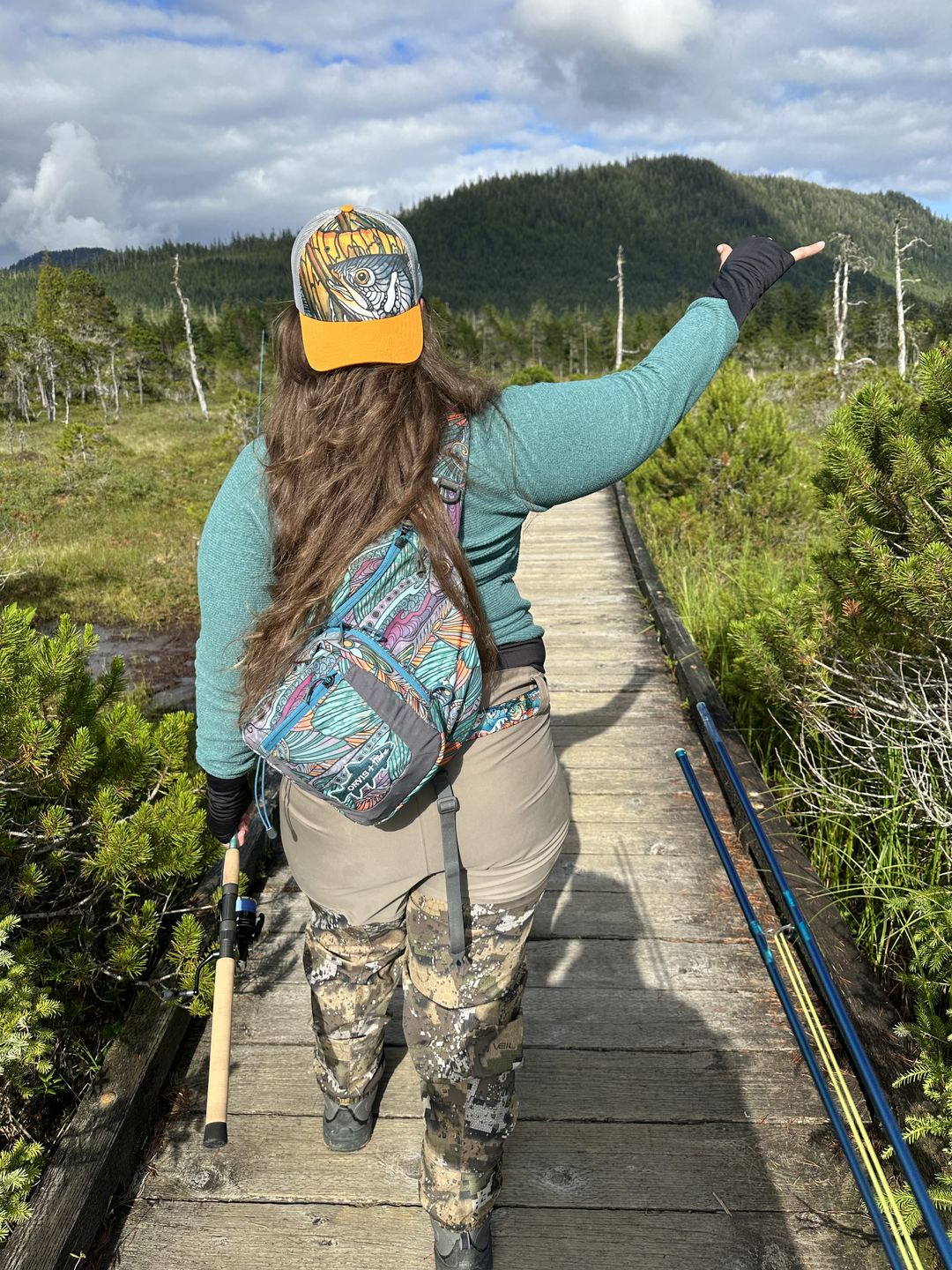 Customer photo review of Dolly Vee Abstract Trucker Hat