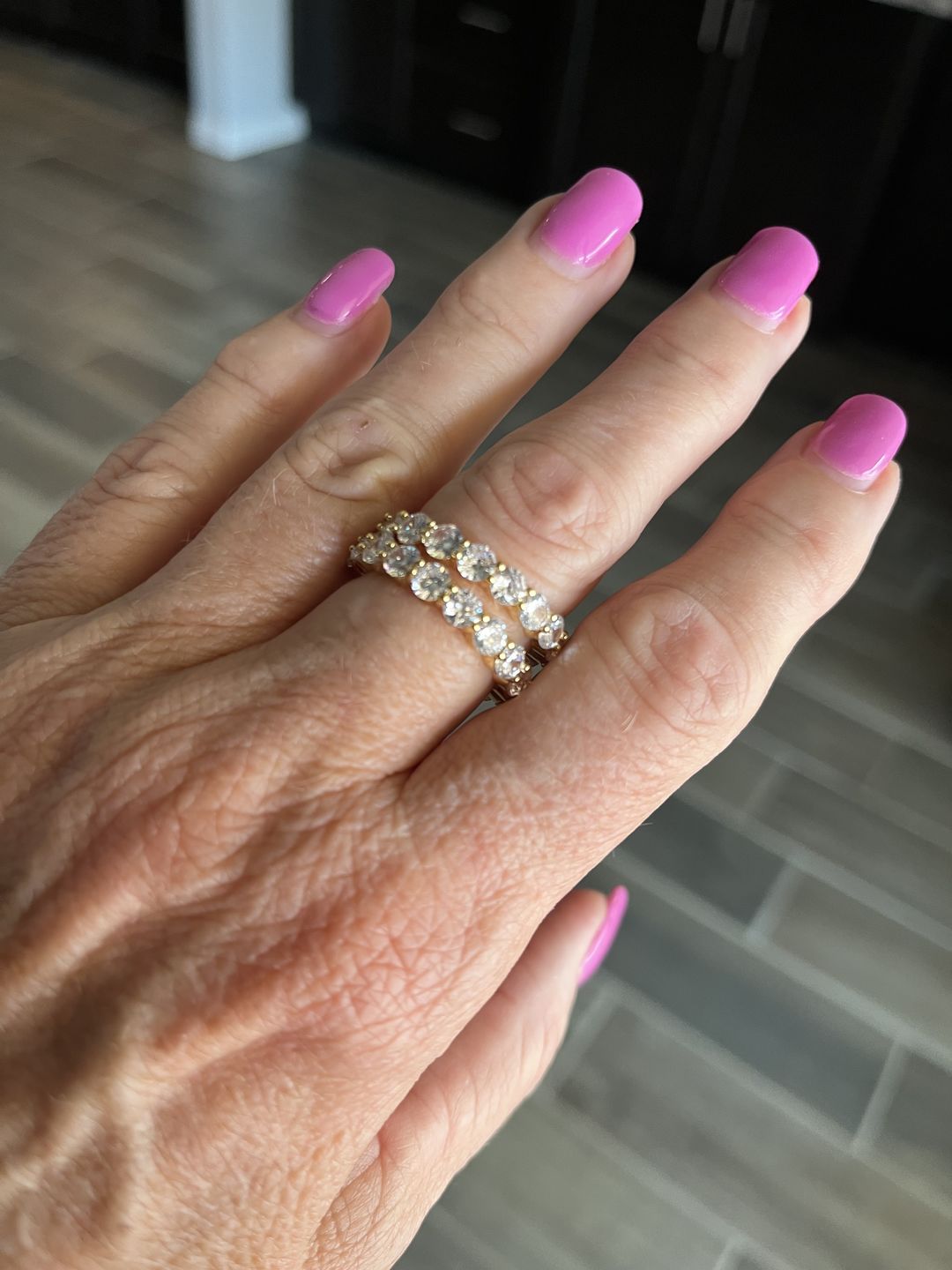 Customer photo review of Round Eternity Wedding Band Or "Call It What You Want" Ring