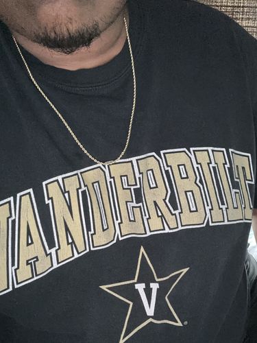 Customer photo review of *NEW* 14K Gold Hollow Rope Chain (2.5MM // 24" Inches) JTJ™ -