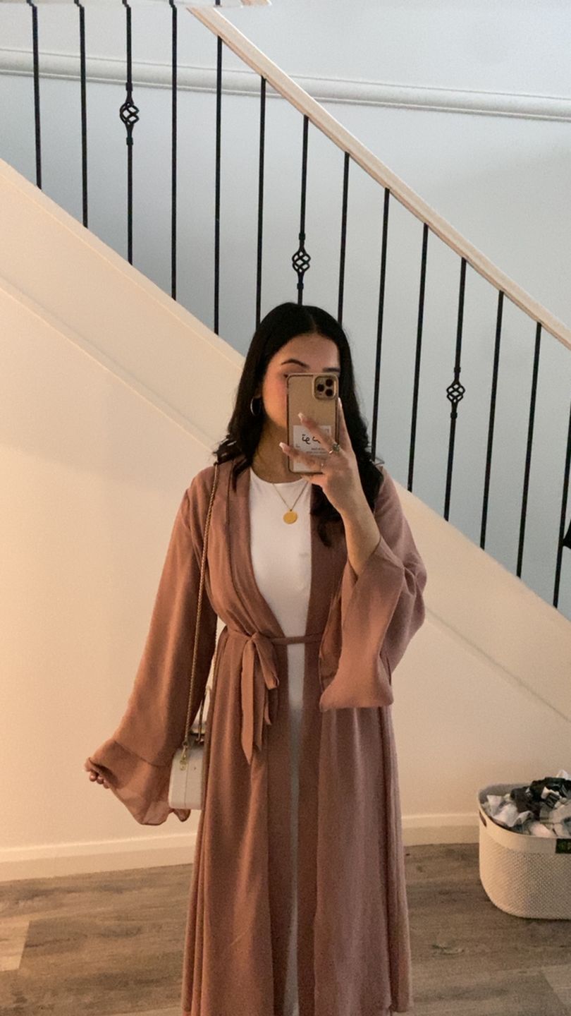 Customer photo review of Layered Aisha Abaya with Hijab - Brown