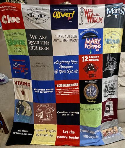 T-shirt quilt from valhalla high school by Alison from NY