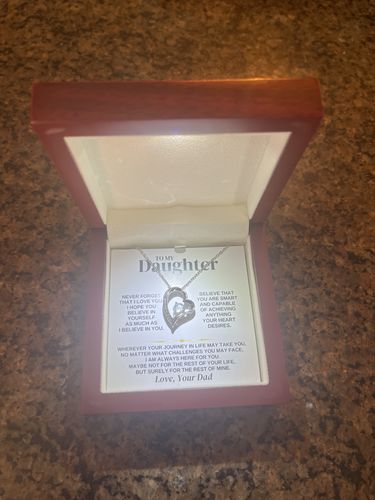 Customer photo review of To My Daughter - Love Dad - Necklace Gift Set - SS346