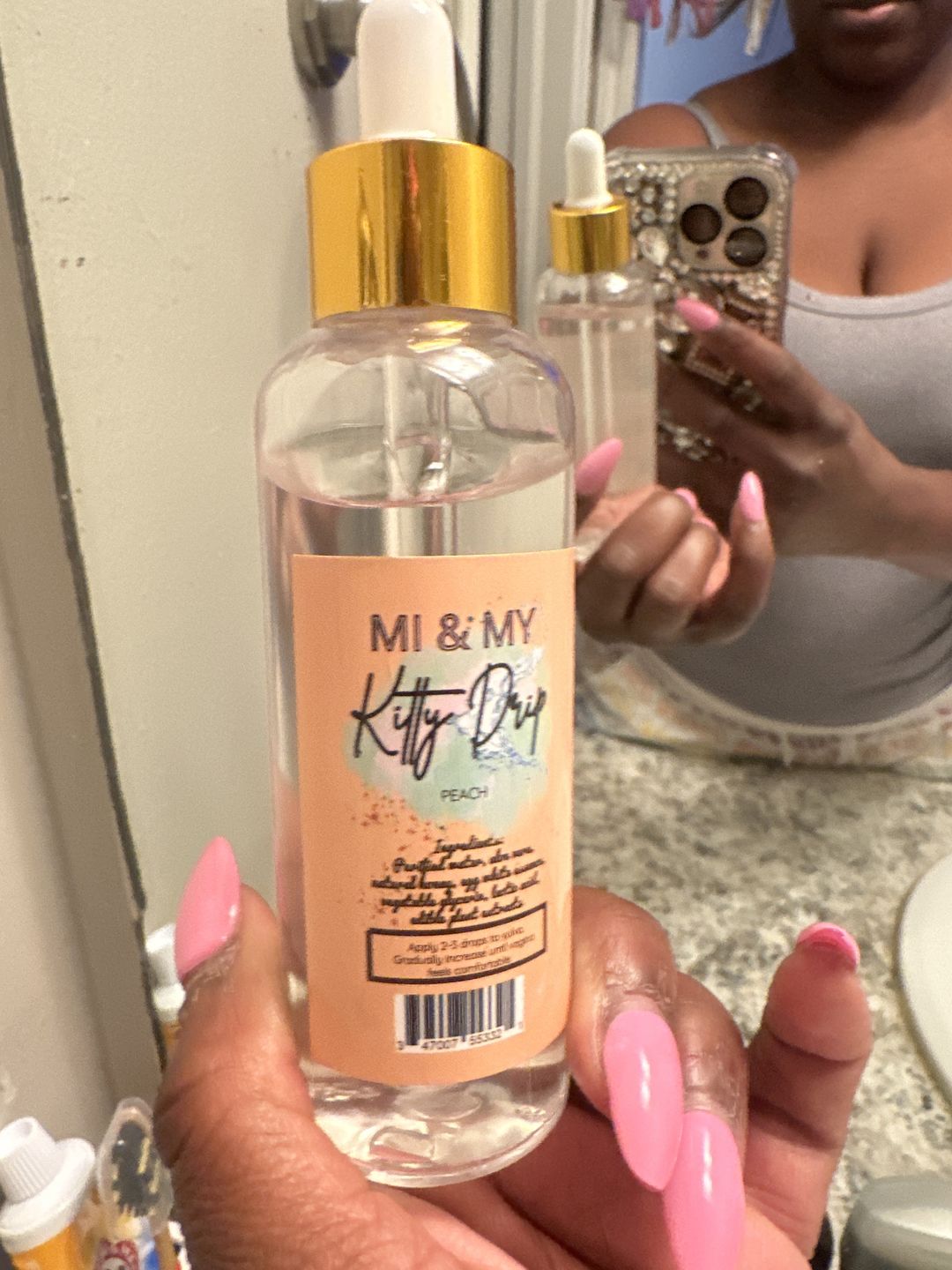 Customer photo review of Kitty Drip Peach