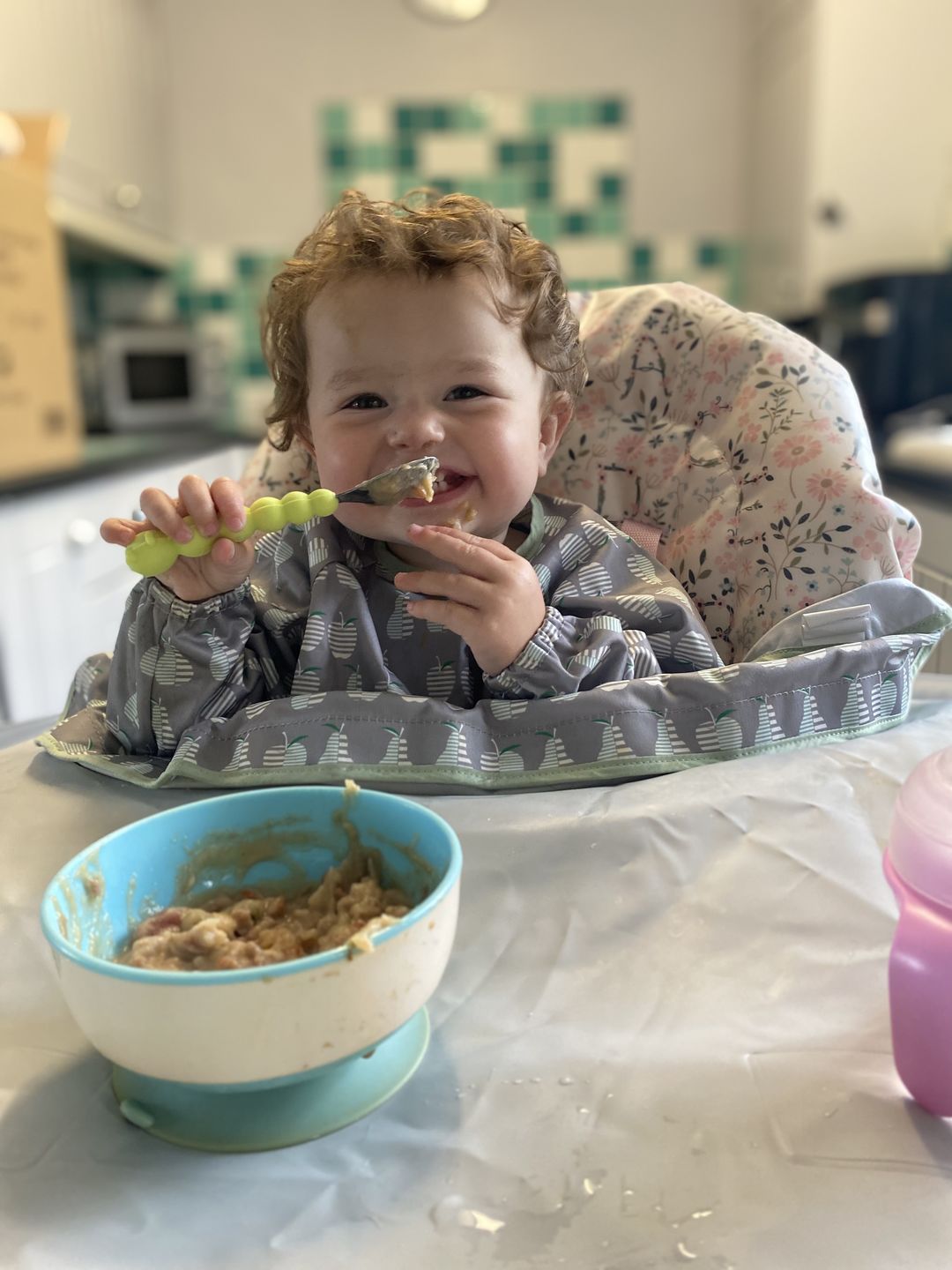 Customer photo review of Bib & Tray Kit