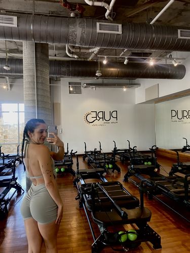 Customer photo review of Light Grey Scrunch Butt Romper