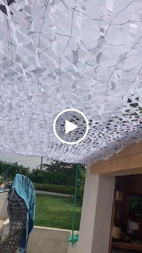 Customer video review of Toile militaire blanche camouflage
