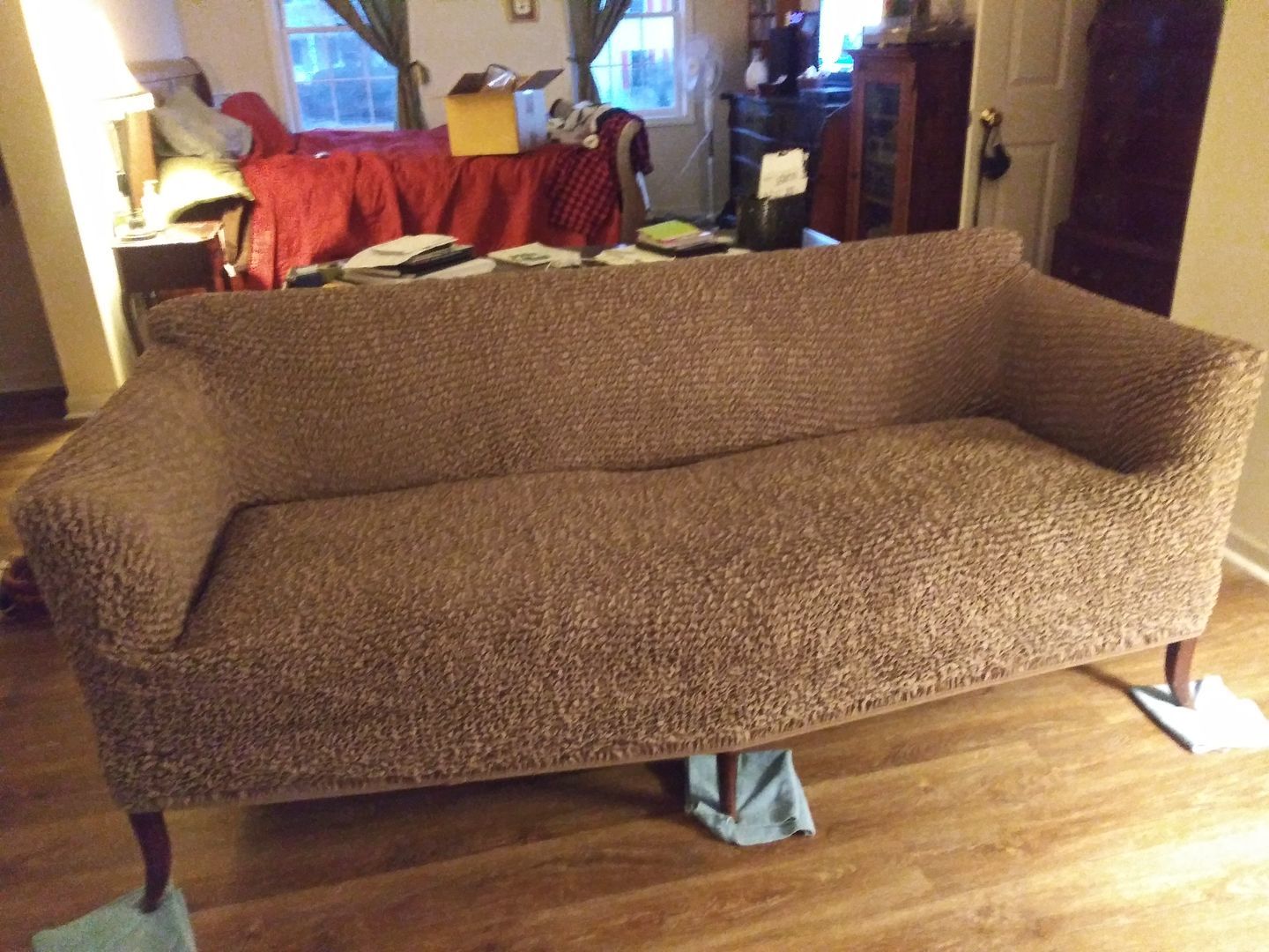 Customer photo review of 3 Seater Sofa Cover - Latte, Microfibra