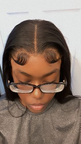 Customer photo review of What Lace?! Up To 50 Inches High Density Perfect Undetectable Swiss HD Transparent Lace Frontal Straight Wig