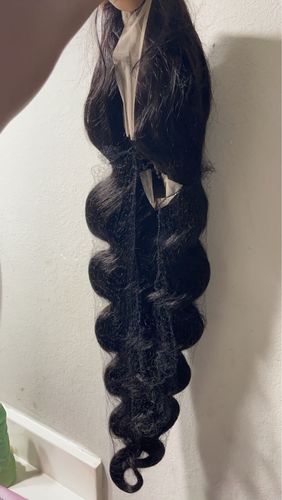 Customer photo review of Melting! Glueless Body Wave Swiss HD Undetectable Lace 5x5 HD Lace Closure Wig