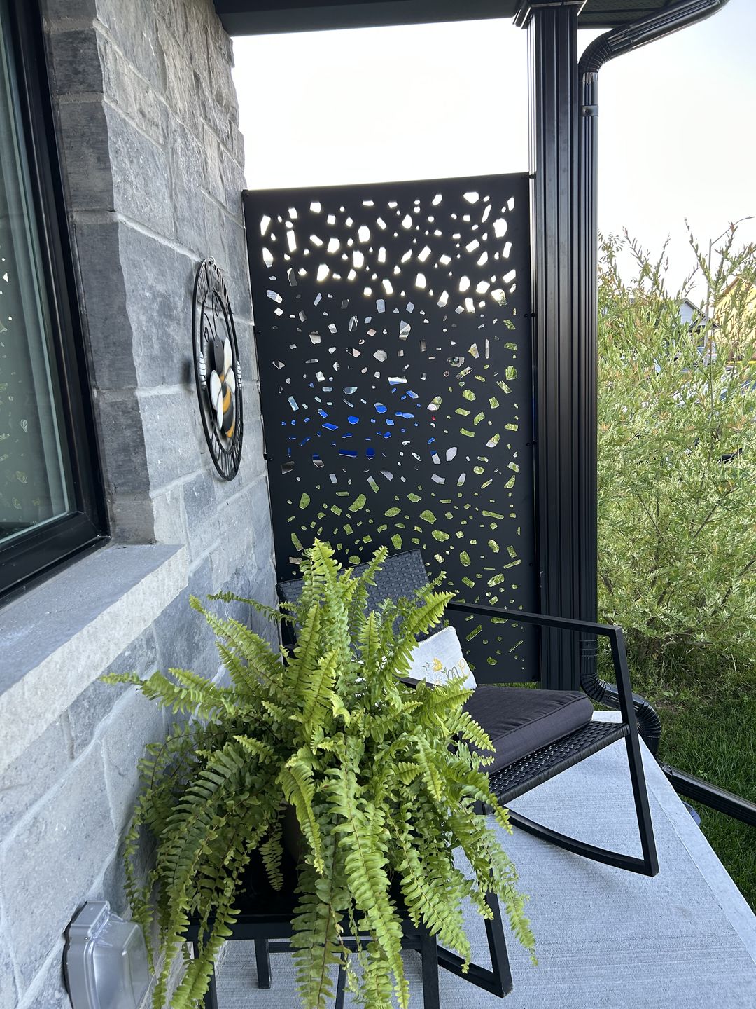 Customer photo review of Privacy Screen (River Rock)