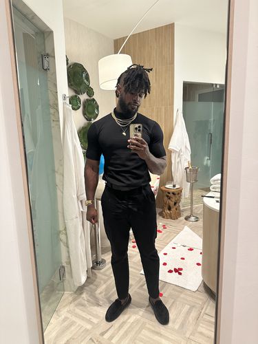 Customer photo review of RT No. 9173 KNIT MOCK NECK SHORT SLEEVE