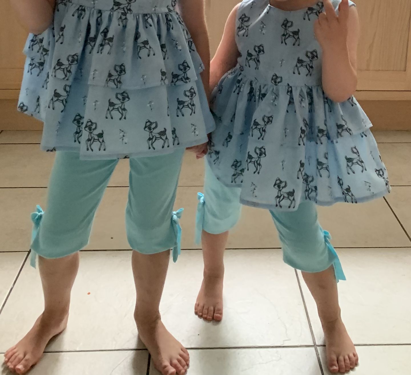 Customer photo review of Baby Deers and Flowers Polycotton Fabric