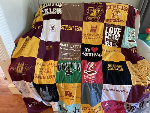 T-shirt quilt from boston college by Meaghan from MA