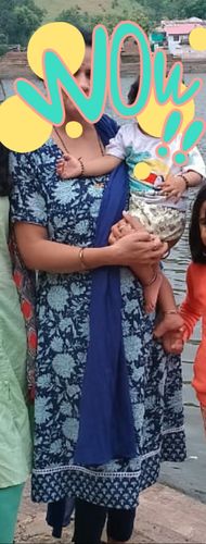 Customer photo review of Indigo Blue Katha Cotton Laced Maxi