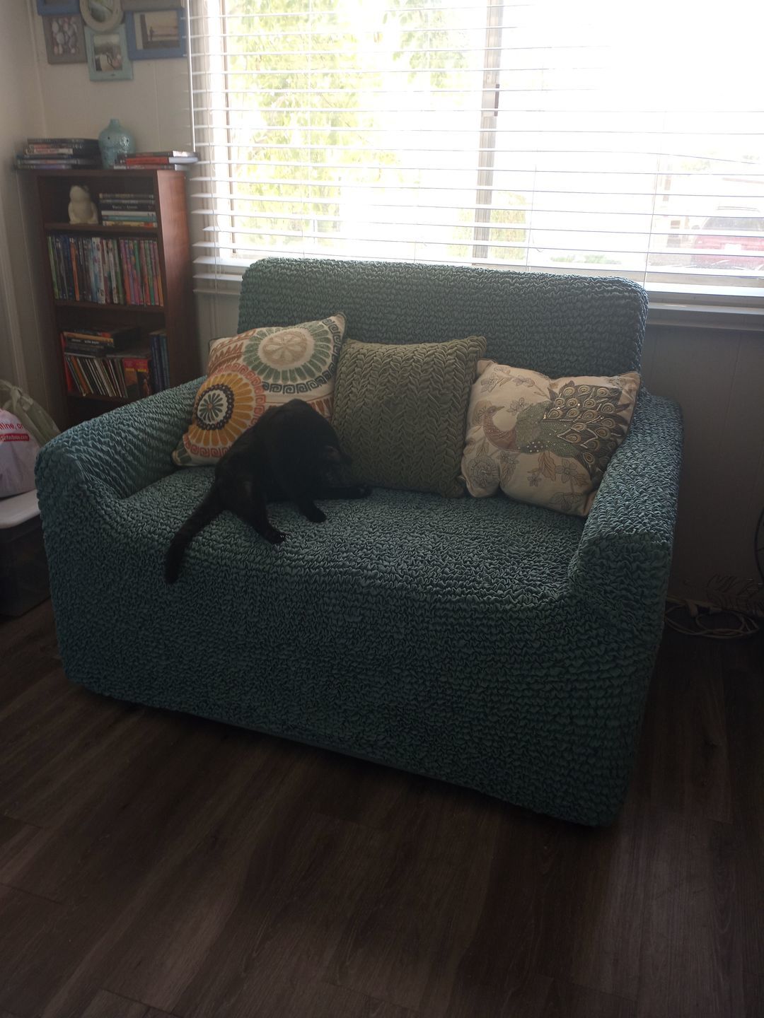 Customer photo review of 2 Seater Sofa Cover - Tiffany, Microfibra