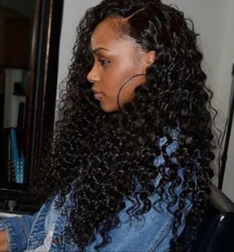 Customer photo review of Brazilian Human Hair Wigs Loose Deep 4x4 Lace Closure Wig Pre Plucked With Baby Hair 150% Density Remy Hair