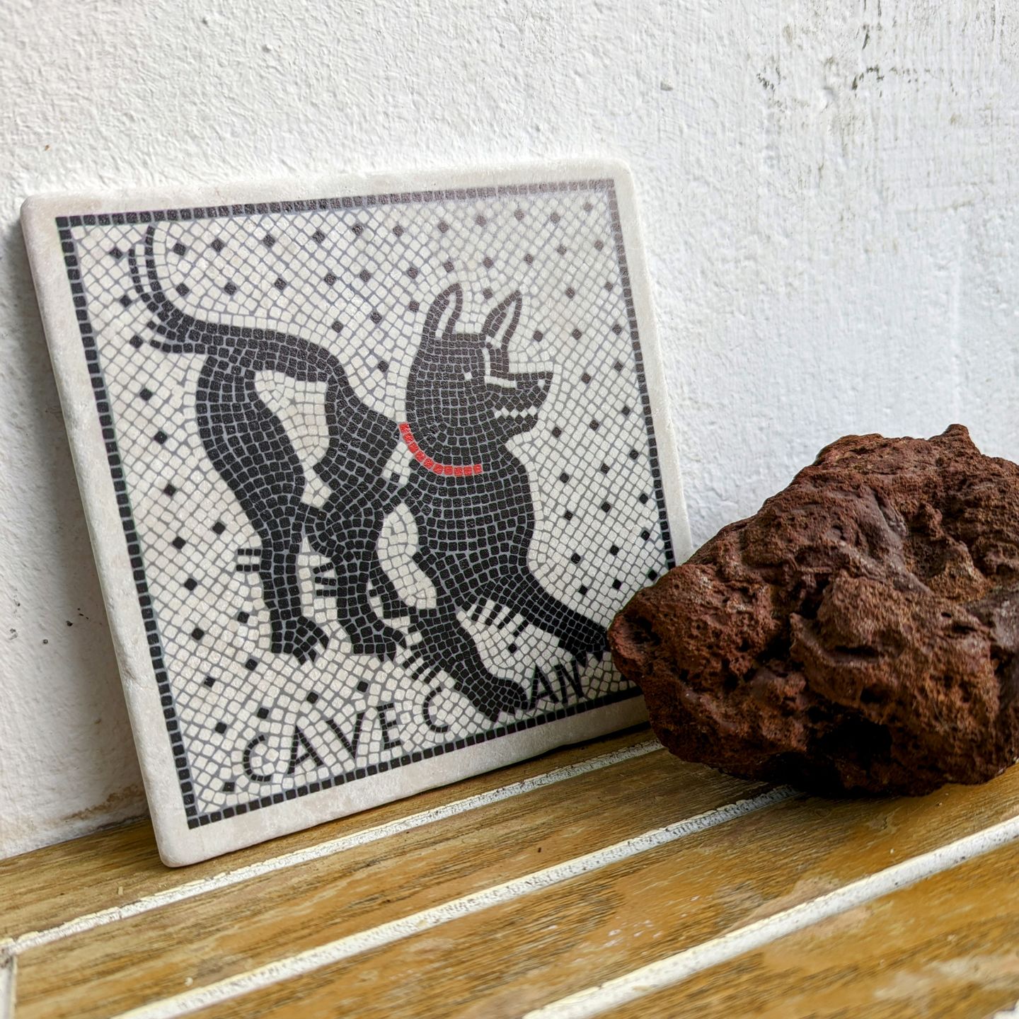 Customer photo review of Cave Canem mosaico di Pompei - mattonella in marmo