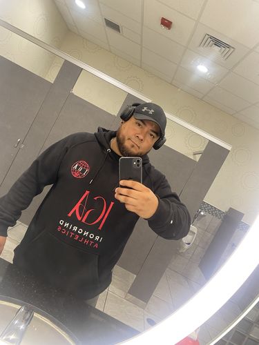 Customer photo review of Prevail 'IGA' Raglan Embroidered Hoodie