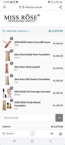 Customer photo review of MISS ROSE Perfect Cover BB Cream