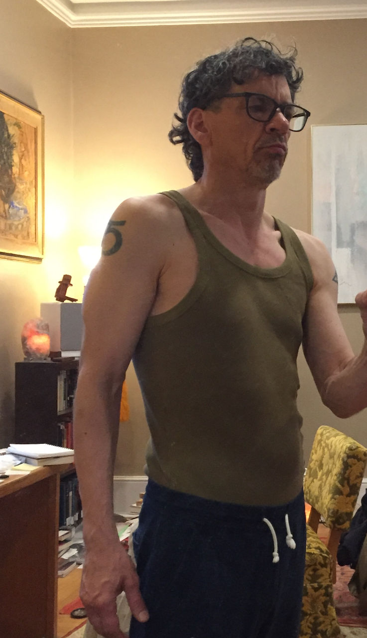 Customer photo review of Military Cotton Tank Top - Olive