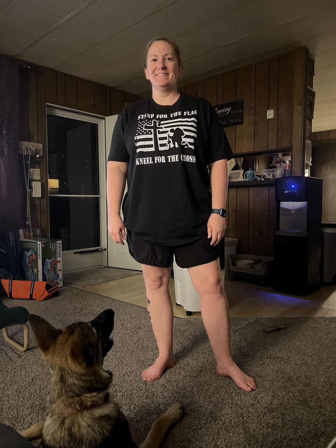 Customer photo review of Kneel For The Cross - Tee