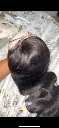 Customer photo review of Melting! Glueless Body Wave Swiss HD Undetectable Lace 5x5 HD Lace Closure Wig