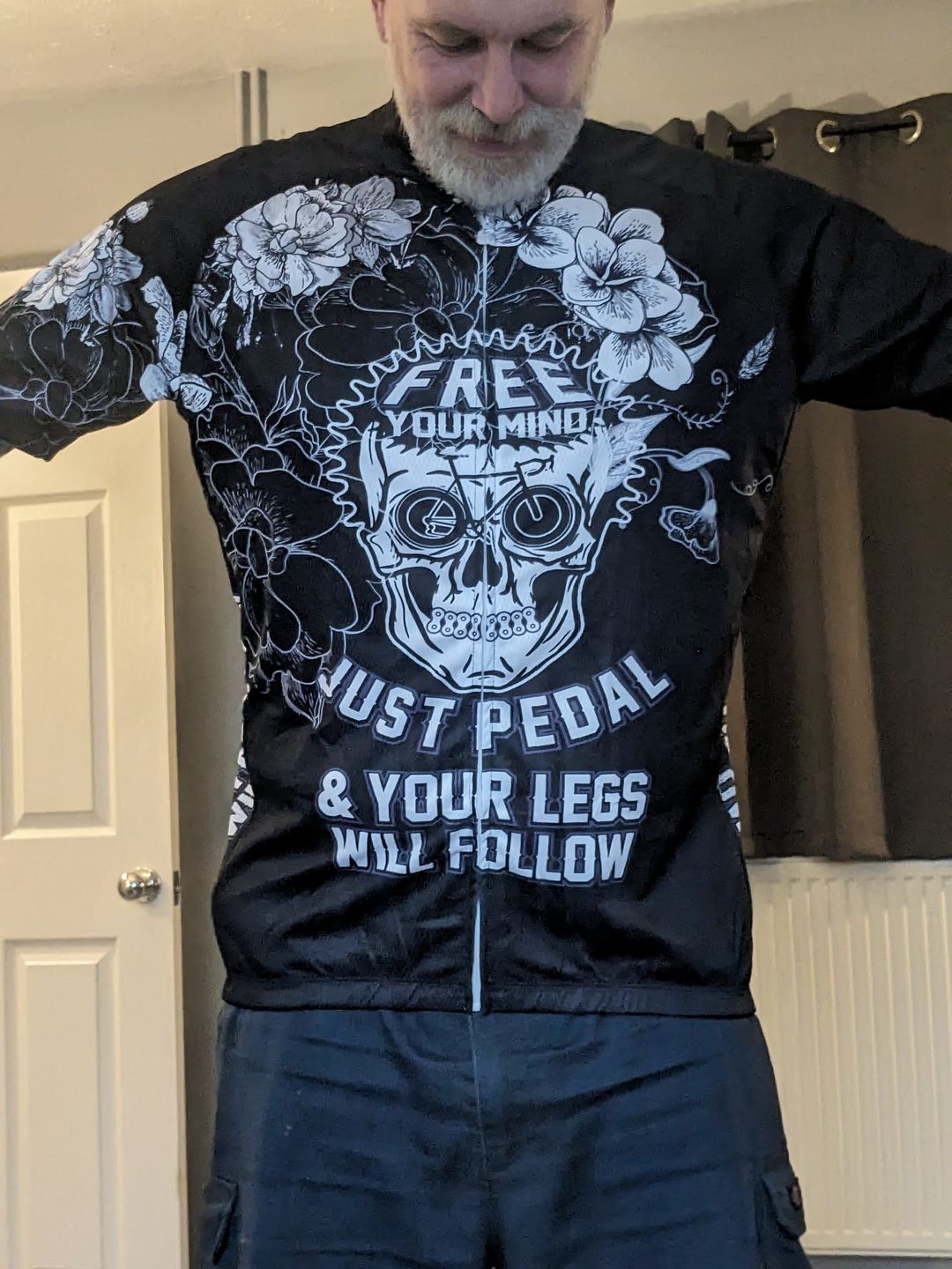 Customer photo review of Free Your Mind, Just Pedal Cycling Jersey
