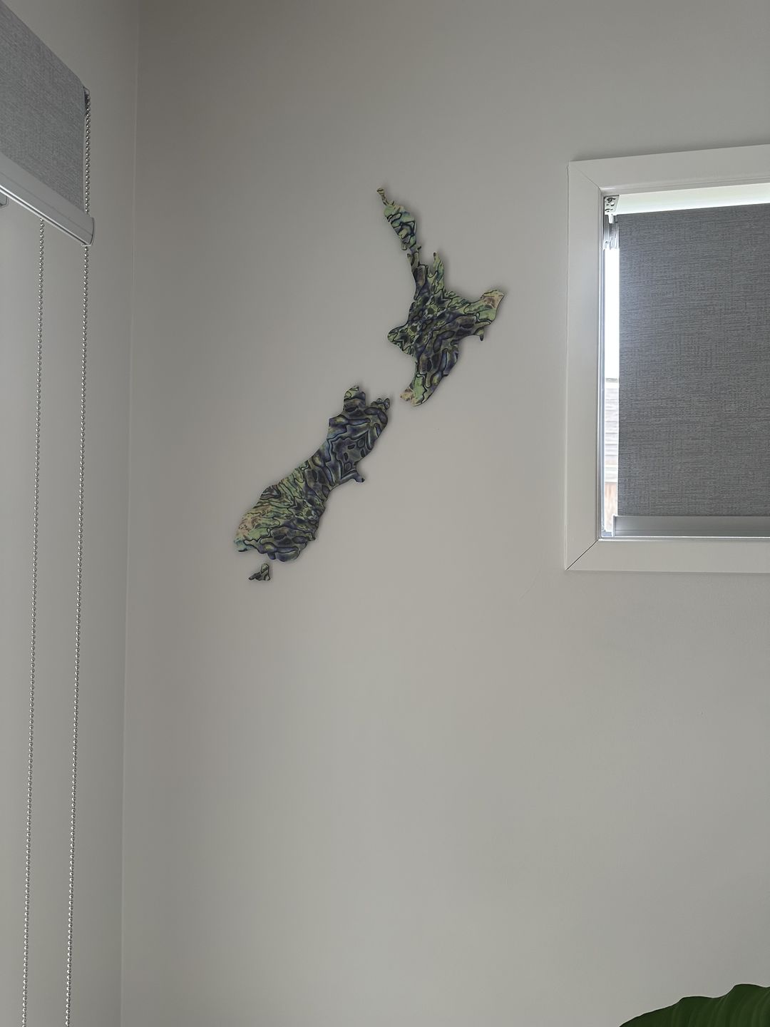 Customer photo review of NZ Paua Map Wall Art