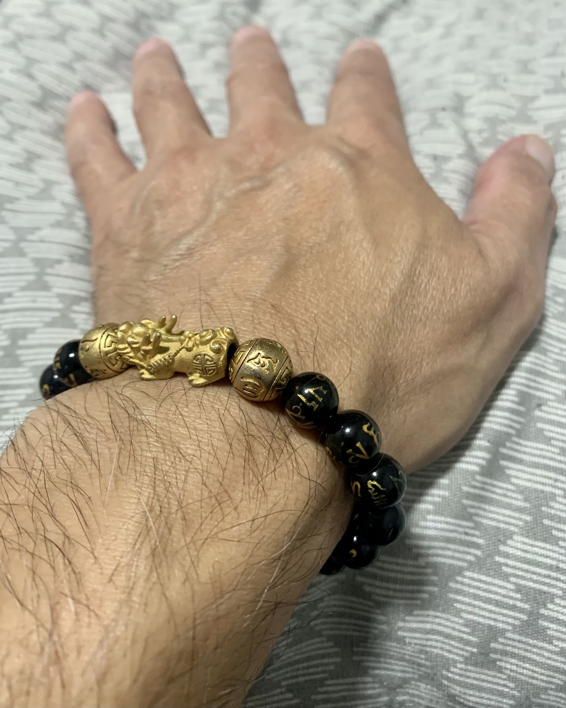Customer photo review of Feng Shui Black Obsidian Wealth Bracelet