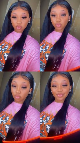 Customer photo review of What Lace?! Up To 50 Inches High Density Perfect Undetectable Swiss HD Transparent Lace Frontal Straight Wig