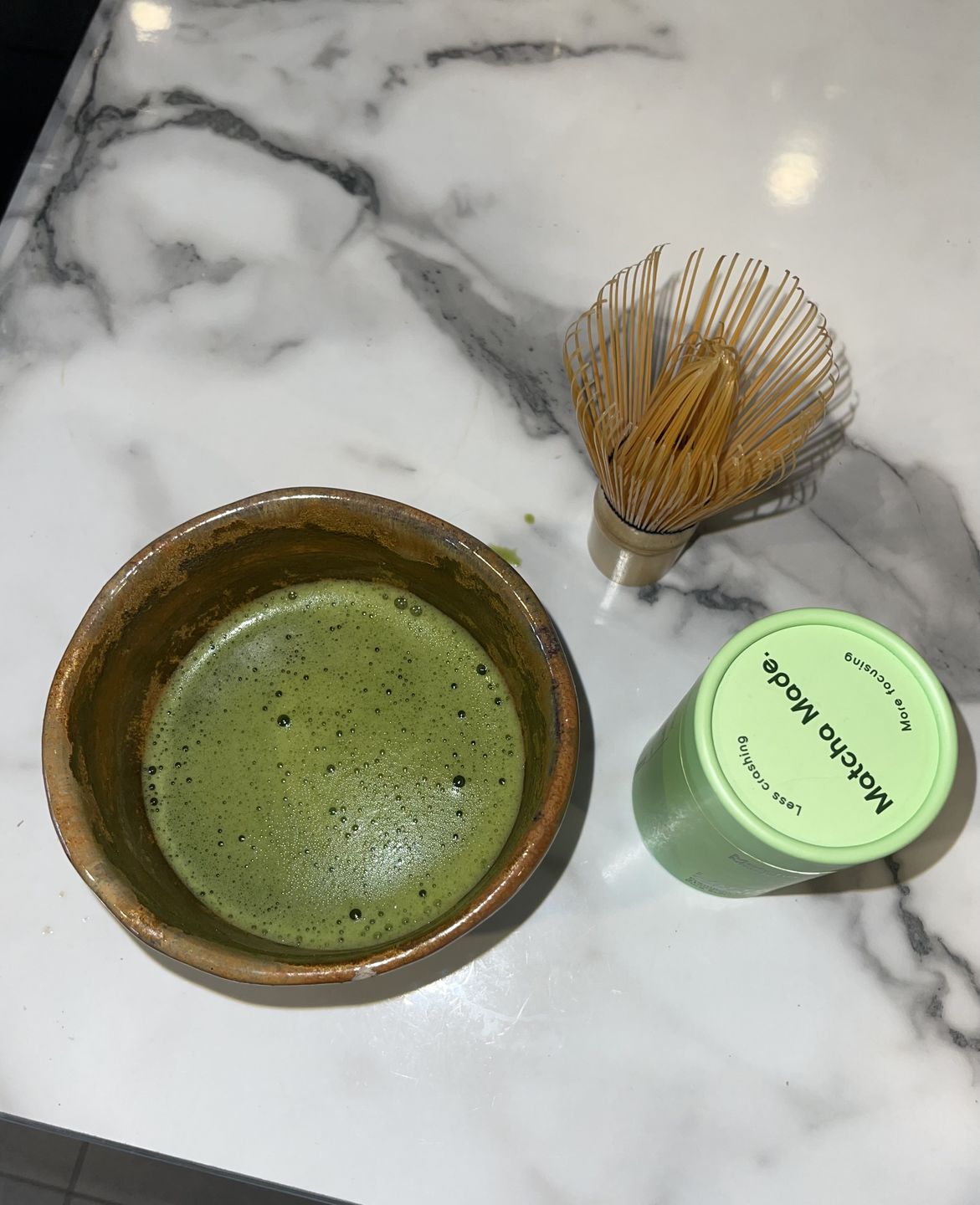 Customer photo review of Unsweetened Matcha Latte