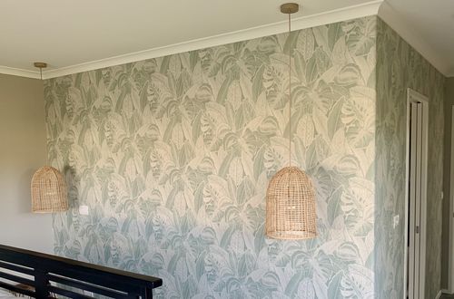 Customer photo review of Linear Palm Wallpaper - 3 Colours